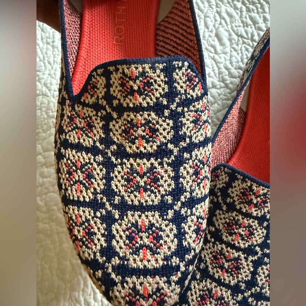 Rothy's Sapphire Mosaic Flat Loafers Size 9 NEW (Retired Pattern)